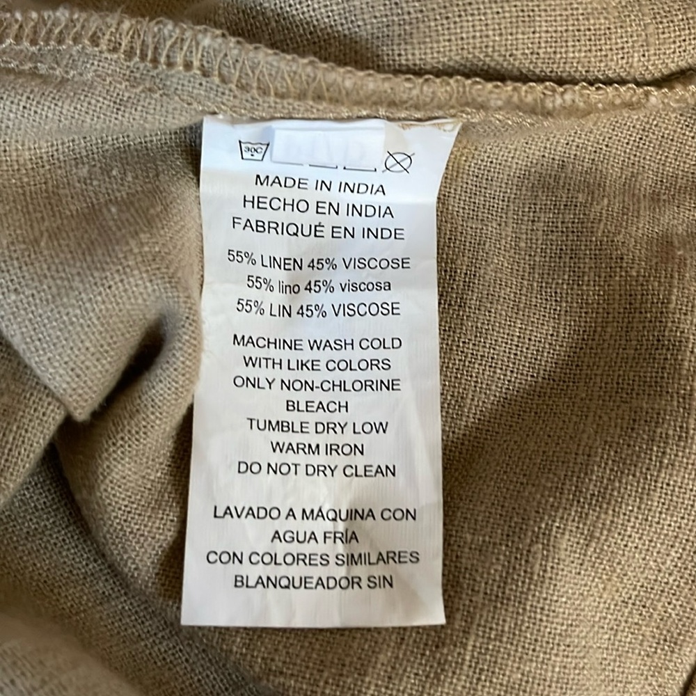 Michael Kors Linen Blend 3/4 Cuff Sleeve Blouse Sz S - Picture 10 of 12